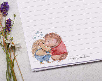 A5 Letter Writing Paper With Hedgehog Design, 2 of 5