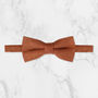 Wedding Handmade 100% Cotton Suede Tie In Burnt Orange, thumbnail 6 of 7