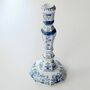 Chinoiserie Blue And White Porcelain Dutch Candlestick, thumbnail 2 of 8