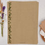 A4 Kraft Letter Writing Paper With Green Botanical Leaf, thumbnail 1 of 4