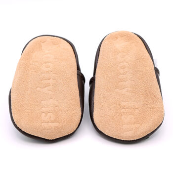 Dotty Fish Dinosaur Soft Leather Baby Shoes With Barefoot Soles, 7 of 8