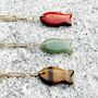 Poisson Colourful Fish Carved Gemstone Long Chain Necklace, thumbnail 3 of 5