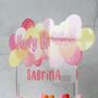Personalised Balloon Cake Topper, Pink, thumbnail 6 of 7