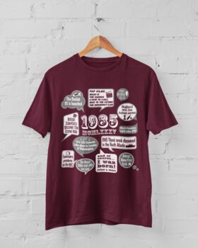 'Events Of 1985' Bespoke 40th Birthday Gift T Shirt, 5 of 9