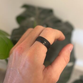 Black 8 Mm Tungsten Band Ring For Men And Women, 3 of 9