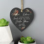 Personalised Memorial Robin Slate Heart Gift, thumbnail 2 of 2