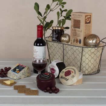Cheese And Wine Gift Basket, 2 of 4