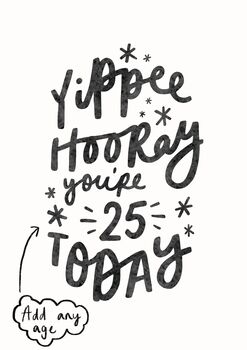 Personalised 'Yippee Hooray' Birthday Card, 2 of 5