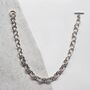 Chunky Sterling Silver Oval Ladder Chain Necklace, thumbnail 2 of 5