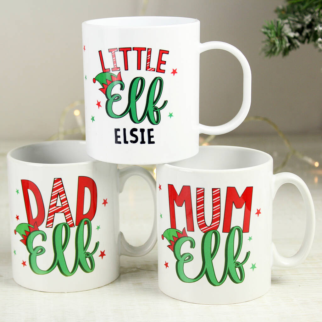 Personalised Little Elf Plastic Mug By Uniqueful