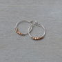 Petite Rose Gold Vermeil And Sterling Silver Hoops, thumbnail 8 of 12