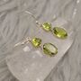 Peridot Sterling Silver August Birthstone Earrings, thumbnail 6 of 11