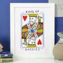 Playing Card King Of Dads, Daddies Or Grandads Print, thumbnail 3 of 3