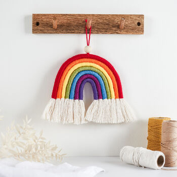 Make Your Own Classic Macrame Rainbow Craft Kit, 5 of 6