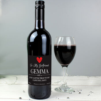 Personalised Heart Red Wine, 3 of 4