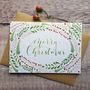 'Merry Christmas' Hand Lettered Christmas Card, thumbnail 1 of 4