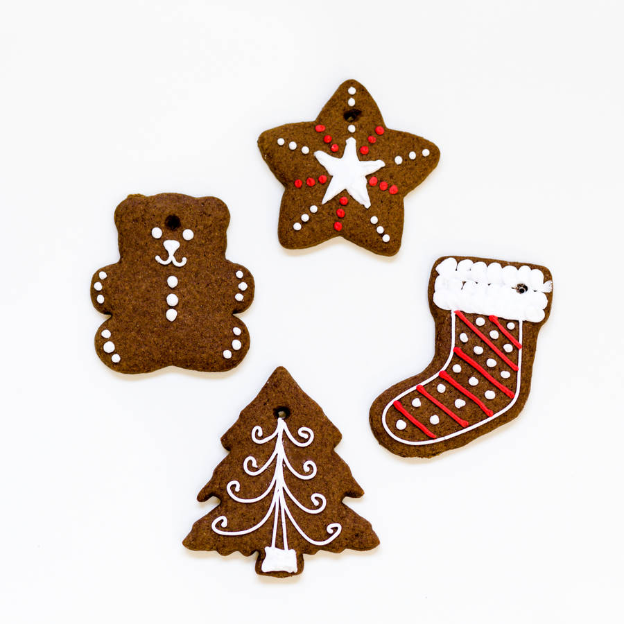 Christmas gingerbread tree decorations by nila holden 