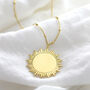 Gold Sterling Silver Sunbeam Necklace, thumbnail 2 of 4