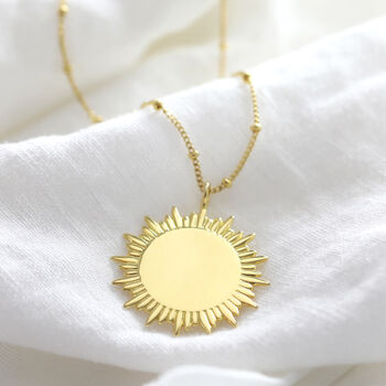 Gold Sterling Silver Sunbeam Necklace, 2 of 4