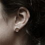 Ethical Recycled Silver Gaia Stud Earrings, thumbnail 4 of 7
