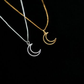 Sterling Silver Moon Necklace, Friend Gift Idea, 2 of 7