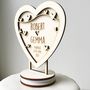 Personalised Heart Wedding Cake Topper, thumbnail 2 of 7