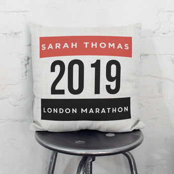 Personalised Marathon Cushion, 4 of 4