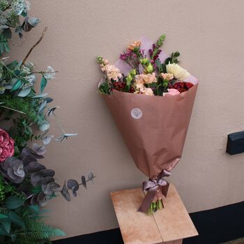 Winter Paper Wrap Fresh Flower Bouquet, 4 of 6