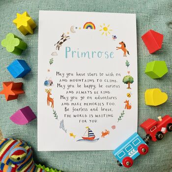 Personalised 'Wish For A Child' A4 Wall Art Print, 3 of 3