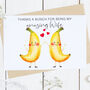Personalised Banana Birthday Wife Card, thumbnail 1 of 2