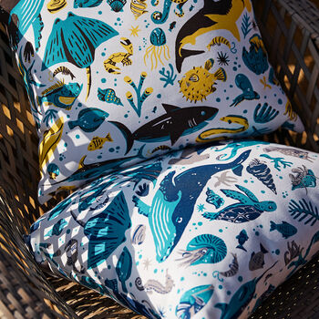 Ocean Friends Recycled Fabric Cushion, 2 of 7