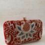 Peacock Red Rectangular Clutch, thumbnail 7 of 9