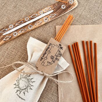 Golden Patchouli Hand Dipped Premium Long Incense Sticks, 3 of 7