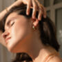 Gold Plated Chunky Minimal Half Hoops, thumbnail 6 of 6