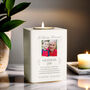 Personalised Memorial Photo Tea Light Holder – Wooden White, thumbnail 1 of 5