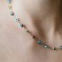 Silver Plated Evil Eye Necklace Protection Choker, thumbnail 2 of 8