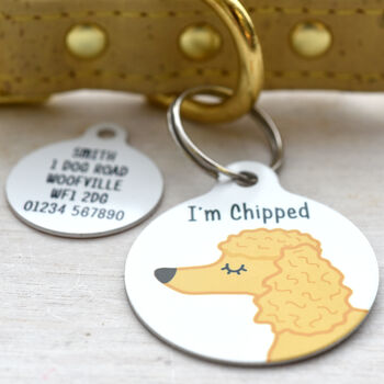 Poodle Personalised Dog Name ID Tag, 10 of 12