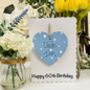 Personalised 60th Birthday Card Wooden Keepsake W, thumbnail 2 of 2