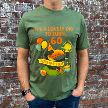 It's A Love|Y Day To Turn | Personalised Mens Birthday Gift T Shirt, 2 of 6
