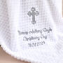 Personalised White Honeycomb Blanket For Christening, thumbnail 3 of 8