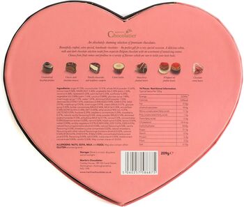 Heart Shaped Box Of Luxury Handmade Chocolates, 3 of 10