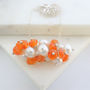 Carnelian And Pearl Cluster Silver Necklace, thumbnail 4 of 4