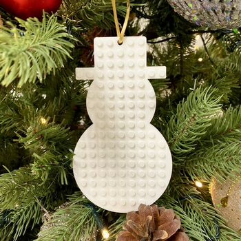 Lego Compatible Snowman Christmas Tree Decorations, 5 of 5