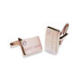 Best Man Rhodium, Gold Or Rose Gold Plated Cufflinks, thumbnail 4 of 12