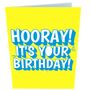 Hooray You're Old! Funny Birthday Card With Grumpy 3D Pop Up Cat, thumbnail 6 of 7