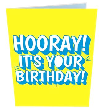 Hooray You're Old! Funny Birthday Card With Grumpy 3D Pop Up Cat, 6 of 7