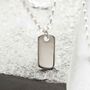Sterling Silver Small Solid Dog Tag Necklace, thumbnail 1 of 6