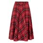 Isabelle Skirt In Cotton Red Check Vintage 1940s Style, thumbnail 1 of 3