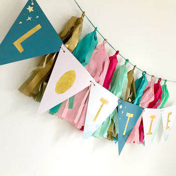 Dreamy Unicorn Personalised Bunting, 3 of 6