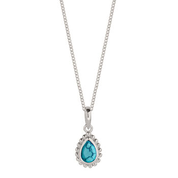 December Birthstone Turquoise Sterling Silver Necklace, 2 of 12